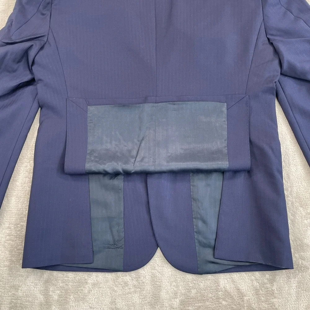 Ermenegildo Zegna Blazer Sport Coat Men 40S (Tag 38S) Navy Wool Sangria Travellr